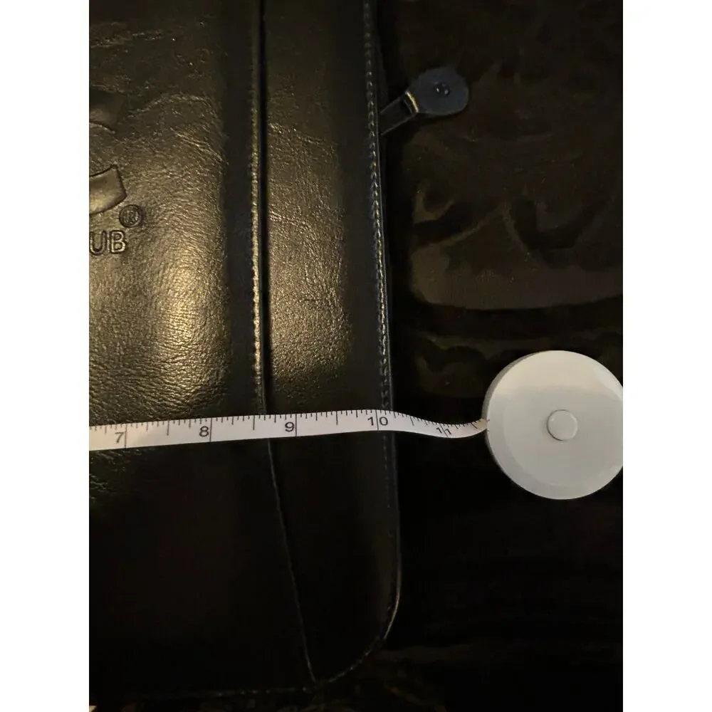 UKC Black Leather Zip Portfolio Binder Organizer Calculator Padfolio